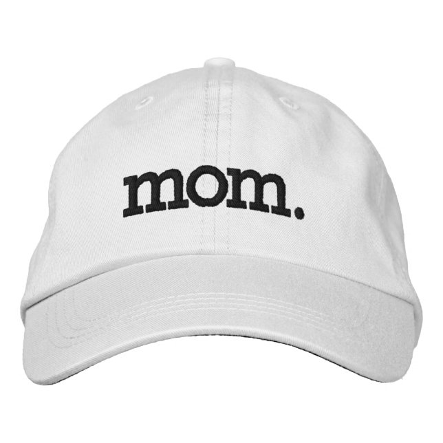 Mum Mother Mummy Black Embroidered Hat (Front)