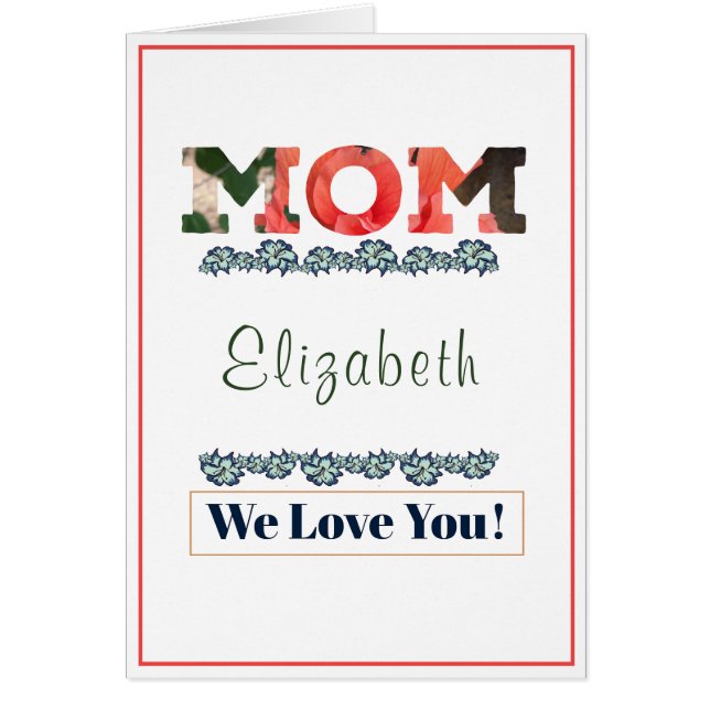 Mum Mothers Day Birthday We Love You Personalise  (Front)