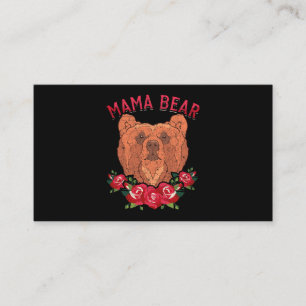 Mum Mothers Day Floral Bear Family Rose Cute Mama Business Card