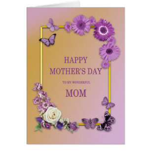 Mum Mothers Day Flowers and Butterflies