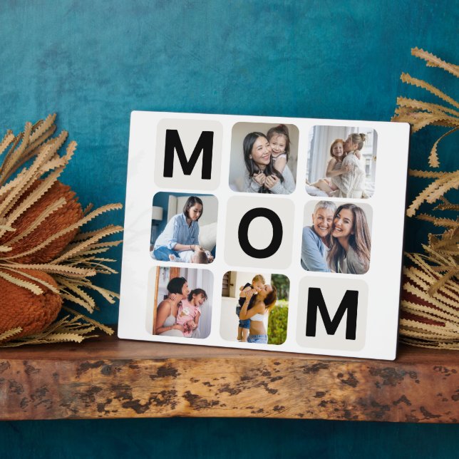 Mum Mother's Day Photo Collage Plaque (Side)
