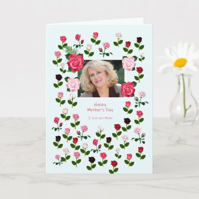 Mum, Mother's Day, Roses Card (Small Plant)