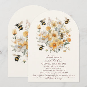 Mum Mum To Bee Wildflower Couples Baby Shower Invitation
