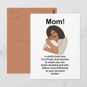 Mum Mummy Mother Quote Birthday Postcard
