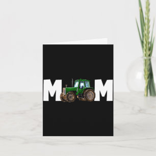 Mum mummy of the birthday boy kid tractor farmer card