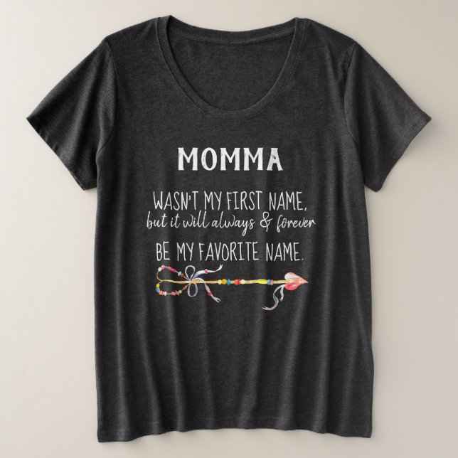 Mum My Favourite Name Quote Plus Size T-Shirt (Design Front)