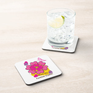 Mum My Forever Flower Design Coaster