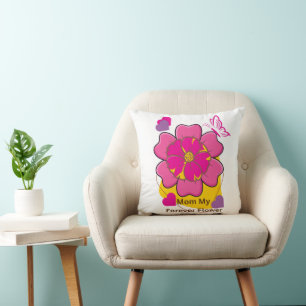 Mum My Forever Flower Design  Cushion