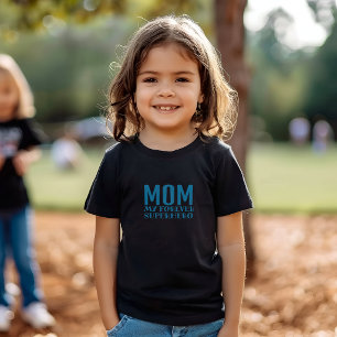 Mum My Forever Superhero blue teal Baby T-Shirt