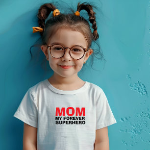 Mum My Forever Superhero red black Baby T-Shirt