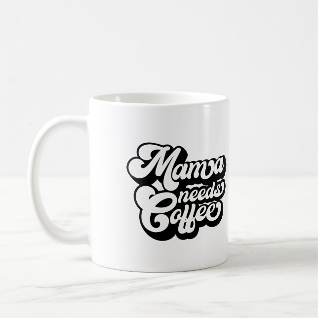 mum needs coffee in the morning  mug (Left)