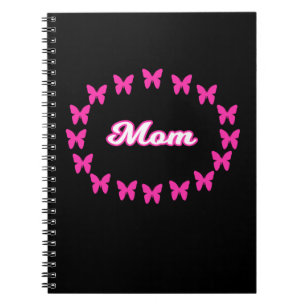 Mum NOTEBOOK With Cute Pink Butterflies