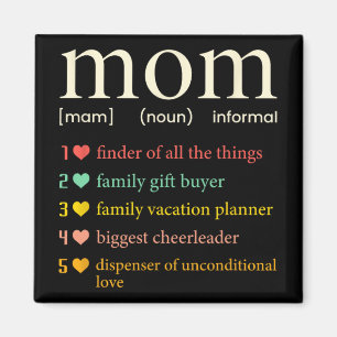 Mum Noun Definition Funny Mama Mothers Day Magnet