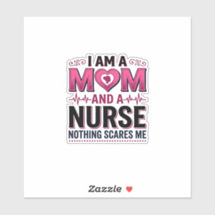 Mum Nurse Nothing Scares Me Vintage Engraving Shir