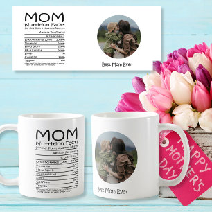 Mum Nutrition facts Best Mum ever customisable Coffee Mug
