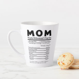 Mum Nutritional Facts Latte Mug