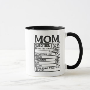 Mum Nutritional Label Mug