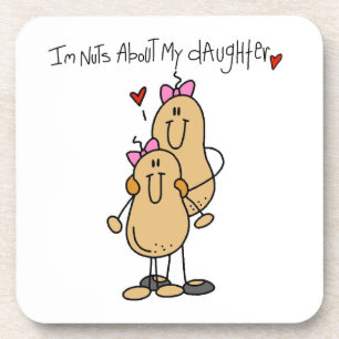 Mum - Nuts About My Daughter T-shirts and Gifts Coaster