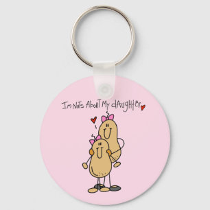 Mum - Nuts About My Daughter T-shirts and Gifts Key Ring