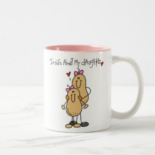 Mum - Nuts About My Daughter T-shirts and Gifts Two-Tone Coffee Mug