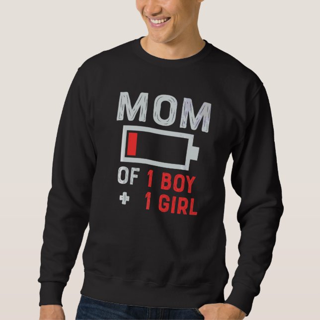 Mum Of 1 Boy  From Daughter Or Son Mother Day Sweatshirt (Front)