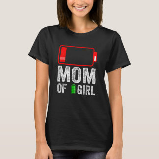 Mum of 1 Girl   from Girl Mothers Day Birthday Wom T-Shirt