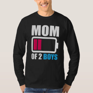 Mum Of 2 Boys From Son Daughter To Mother Women T-Shirt