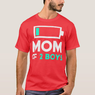 Mum of 2 Boys from Son to Mothers Day Birthday Wom T-Shirt