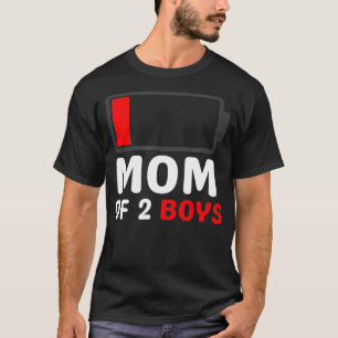 Mum of 2 Boys Mothers Day Birthday Women T-Shirt