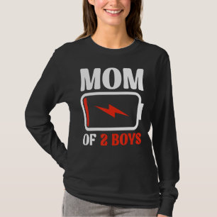 Mum Of 2 Boys Mother's Day Wife From Son Husband T-Shirt