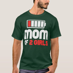 Mum of 2 Girls Funny Mother's Day Premium T-Shirt