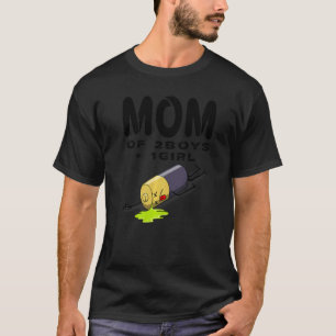 Mum Of 2boys + 1girl No Gas Zero Needle Battery Lo T-Shirt