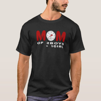 Mum Of 2boys + 1girl No Gas Zero Needle No Pressur T-Shirt