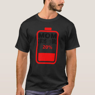 Mum Of 2boys + 1girl No Gas Zero Needle No Pressur T-Shirt