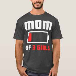 Mum of 3 Girls Funny Mother's Day Premium T-Shirt