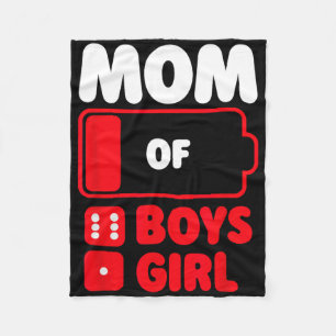 Mum Of 6 Boys And One Girl  Fleece Blanket