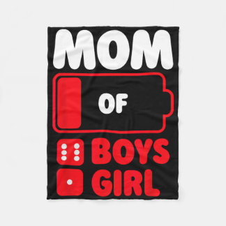 Mum Of 6 Boys And One Girl  Fleece Blanket