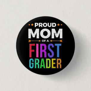 Mum Of A First Grader Shirt First Day Of School Gi 3 Cm Round Badge