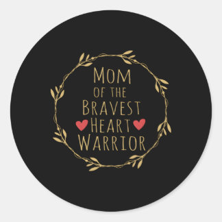 Mum Of A He Warrior Chd Awareness American Month Classic Round Sticker