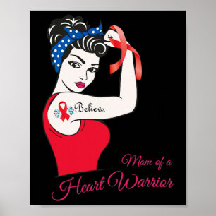 Mum Of A Heart Warrior Chd Awareness Congenital Di Poster