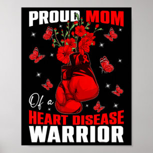 Mum Of A Heart Warrior Heart Disease Awareness Box Poster