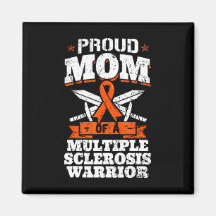 Mum Of A Multiple Sclerosis Warrior Ms Ribbon Moth Magnet
