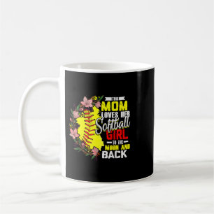 Mum of a Softball Girl Softball Game Day Vibes Mot Coffee Mug