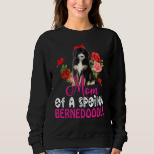 Mum Of A Spoiled Bernedoodle Cute Dog Bow Tie Flow Sweatshirt