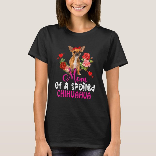Mum Of A Spoiled Chihuahua Cute Chihuahua Bow Tie  T-Shirt (Front)