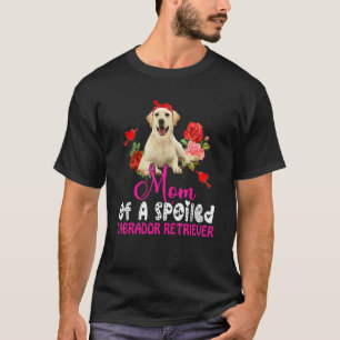 Mum Of A Spoiled Labrador Retriever Cute Dog Bow T T-Shirt