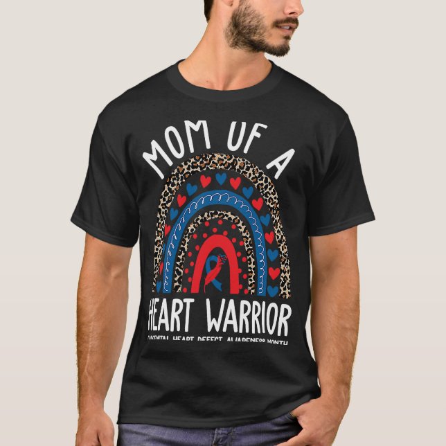 Mum of a Warrior CHD Congenital Heart Defect Aware T-Shirt (Front)