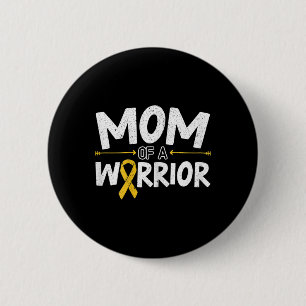 Mum Of A Warrior Childhood Cancer Awareness Month 6 Cm Round Badge