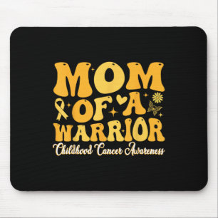 Mum Of A Warrior Childhood Cancer Awareness Women Mouse Pad