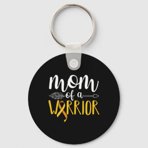 Mum Of A Warrior Childhood Cancer Leukaemia Awaren Key Ring